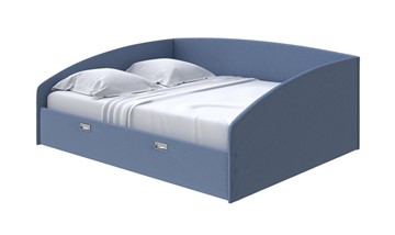 Двуспальная кровать Bono 160х200, Велюр (Scandi Cotton 22 Морская гроза) в Пензе