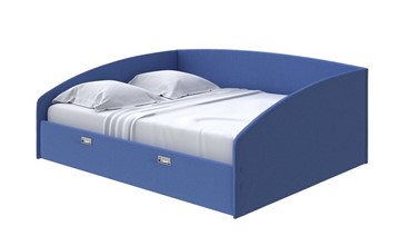 Кровать в спальню Bono 160х200, Велюр (Scandi Cotton 23 Кобальт) в Пензе