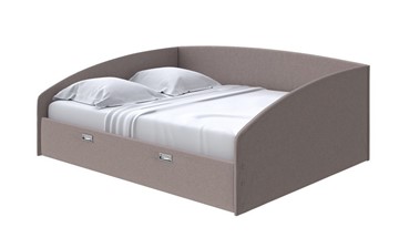 Кровать 2-спальная Bono 160х200, Велюр (Scandi Cotton 24 Капучино) в Пензе