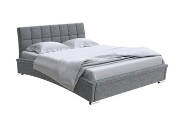 Спальная кровать Corso-1L 140x200, Велюр (Gratta 4 Серый космос) в Пензе
