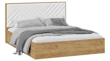 Спальная кровать Хилтон Тип 1 (Дуб крафт золотой/Белый) в Пензе