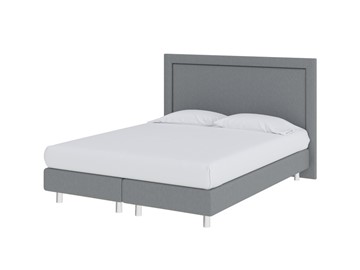 Кровать 2-спальная London Boxspring Elite 160х200, Рогожка (Savana Grey (серый)) в Пензе