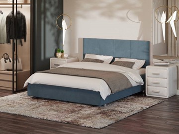 Двуспальная кровать Neo 180х200, Велюр (Monopoly Прованский синий (792)) в Пензе