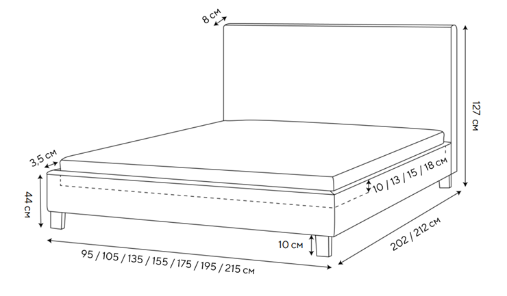 Кровать в спальню Routa 200х200, Велюр (Monopoly Мятный лёд (670)) в Пензе - изображение 1