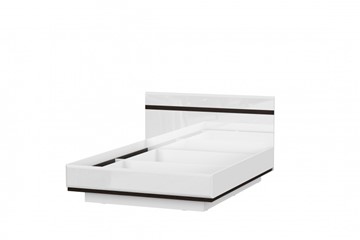 Кровать 2-х спальная Соло универсальная 1,6х2,0, белый/белый глянец/венге в Пензе