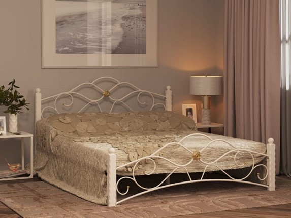 Кровать 2-спальная Гарда 3, 160х200, белая в Пензе - изображение