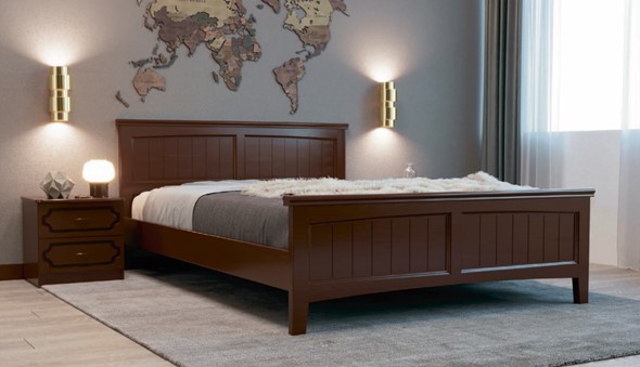 Спальная кровать Грация-4 (Орех) 140х200 в Пензе - изображение