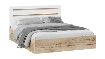 2-спальная кровать с подъемным механизмом Фьюжн ТД-260.01.04 (Дуб Делано, Белый глянец) в Пензе