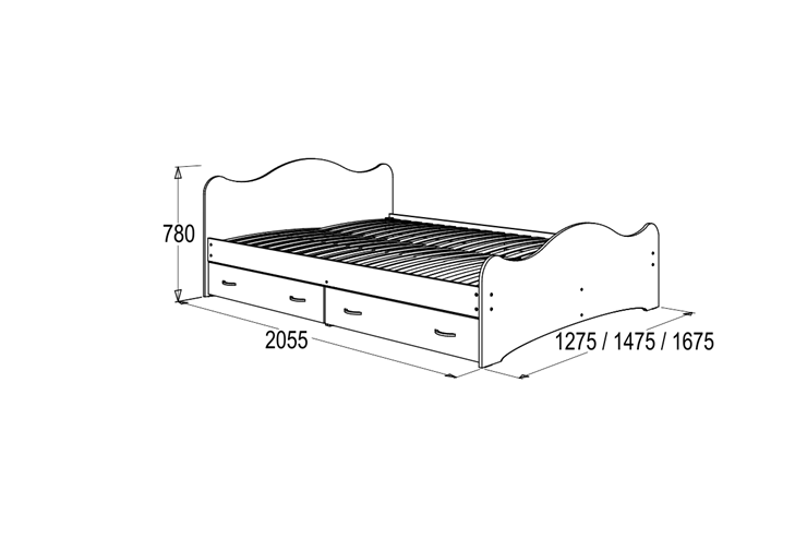 Кровать односпальная 6 с ящиками, 90х200 Млечный дуб с основанием в Пензе - изображение 1