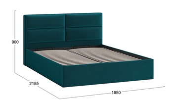Кровать с подъемным механизмом Глосс Тип 1 (Велюр Confetti Izumrud) в Пензе - предосмотр 1