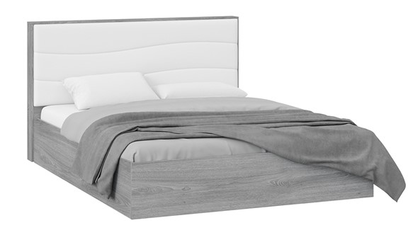 Кровать с подъемным механизмом Миранда тип 1 (Дуб Гамильтон/Белый глянец) в Пензе - изображение
