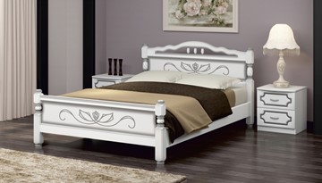 Спальная кровать Карина-5 (Белый Жемчуг) 90х200 в Пензе