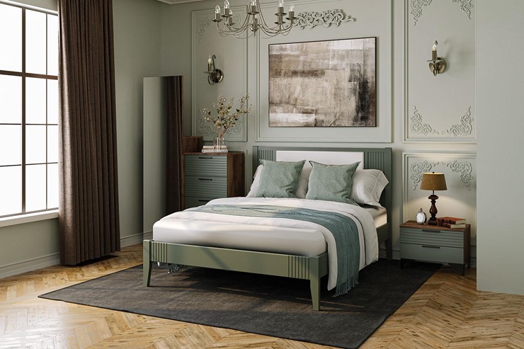 Полуторная кровать Бетти из массива сосны (Оливковый) 160х200 в Пензе - изображение 2