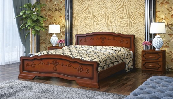 Кровать Карина-6 (Орех) 180х200 в Пензе - изображение