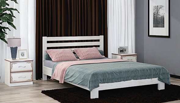 Кровать 2-спальная Вероника (Белый Античный) 160х200 в Пензе - изображение