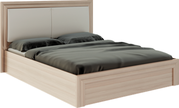 Кровать с подъемным механизмом Глэдис М32 (Шимо светлый/Белый текстурный) в Пензе