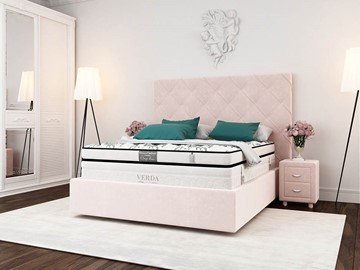 Кровать спальная Style Compact/Island M 180х200, Флок (Велсофт Винтажный розовый) в Пензе