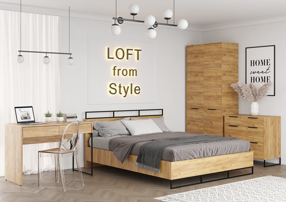 Набор мебели для спальни Loft, Дуб крафт золотой в Пензе - изображение