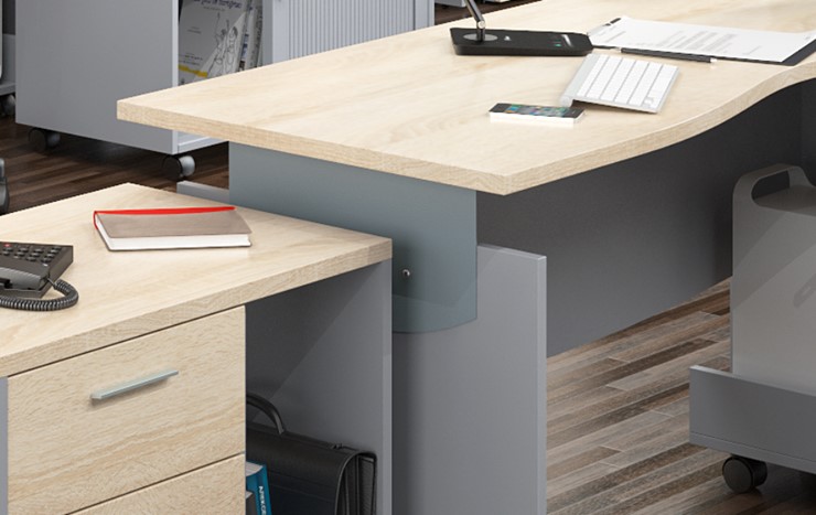 Офисная мебель OFFIX-NEW для 4 сотрудников с двумя шкафами в Пензе - изображение 2
