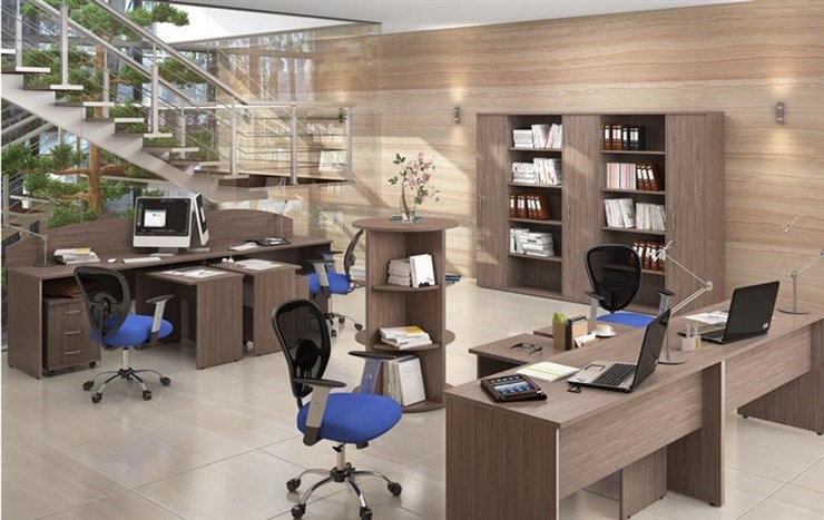 Офисный комплект мебели IMAGO книжные шкафы, 4 рабочих места в Пензе - изображение