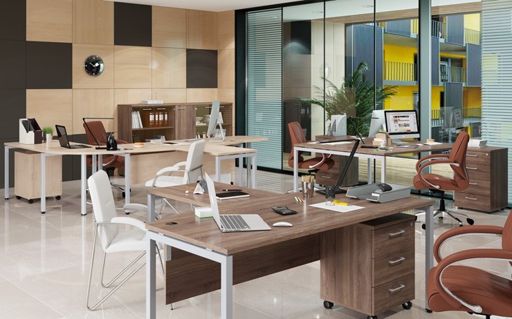 Набор мебели в офис Xten S 1 - один стол с приставным брифингом в Пензе - изображение