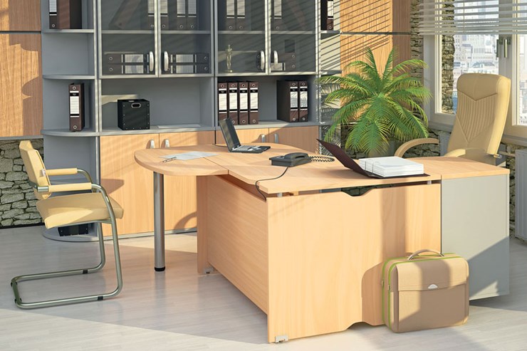 Офисный комплект мебели Милан для руководителя отдела в Пензе - изображение