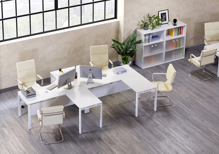 Набор мебели в офис Metal System Style (Белый/Белый) в Пензе - изображение