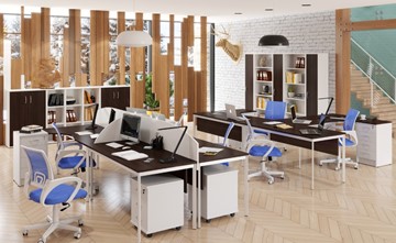 Комплект офисной мебели Imago S - два стола, две тумбы в Пензе