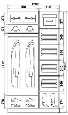 Детский шкаф-купе Хит-23-12-77-27 Мишка за дверью, Белый в Пензе - изображение 2