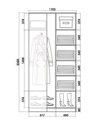Детский шкаф-купе угловой Хит-У-23-4-77-21, Абстракция №5, Ясень шимо светлый в Пензе - изображение 2