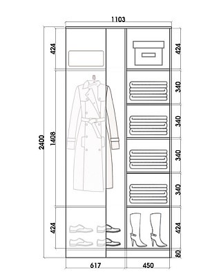 Детский шкаф-купе угловой Хит-У-24-4-77-28, Мишка в интерьере, Дуб сонома в Пензе - изображение 2
