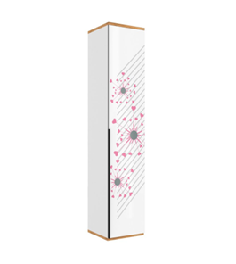 Шкаф одностворчатый Урбан 528.040, белый/розовый в Пензе