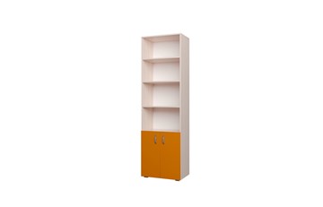 Детский двухдверный шкаф 600 2Д Млечный дуб, Оранжевый в Пензе