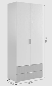Двухдверный шкаф Зефир 108.01 (белое дерево/пудра розовая (эмаль)) в Пензе - предосмотр 7