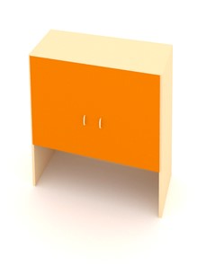 Детский шкаф ДШ-1М МДФ Беж + Оранжевый в Пензе