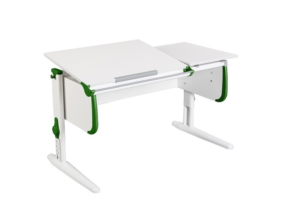 Детский стол-трансформер 1/75-40 (СУТ.25) белый/белый/Зеленый в Пензе - изображение
