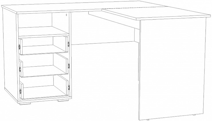 Письменный стол Банни НМ 041.41, Меренга/Бисквит/Белый/Дуб сонома в Пензе - изображение 2