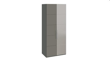 Шкаф распашной Наоми с 1 зеркальной правой дверью, цвет Фон серый, Джут СМ-208.07.04 R в Пензе