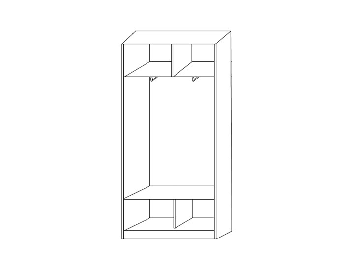 Шкаф 2-х створчатый 2200х1200х420 с одним зеркалом ХИТ 22-4-12/2-15 Дуб Млечный в Пензе - изображение 1