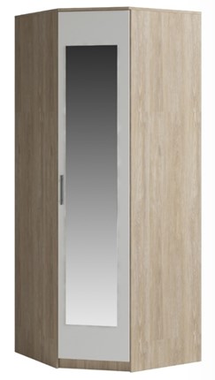 Шкаф Светлана, с зеркалом, белый/дуб сонома в Пензе - изображение