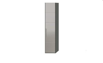 Шкаф распашной Наоми с зеркальной дверью правый, цвет Фон серый, Джут  СМ-208.07.02 R в Пензе