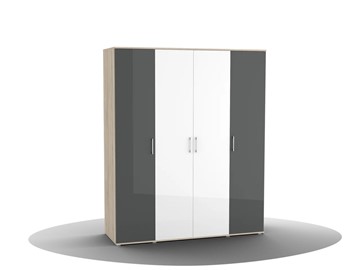 Шкаф для одежды Silvia, ШО-04 (2г/2зр), цвет фасада антрацит в Пензе