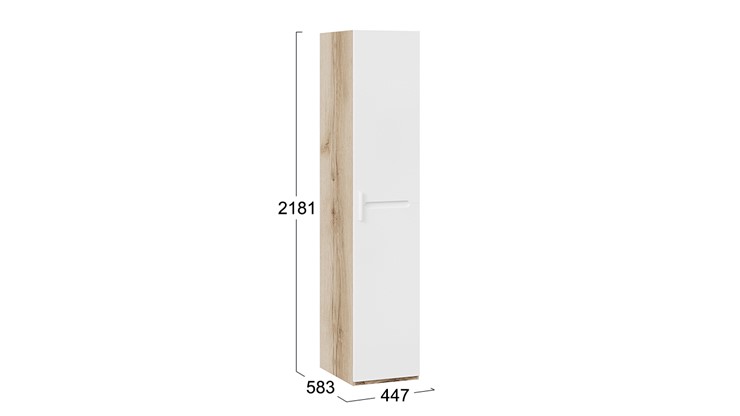 Шкаф для белья Фьюжн  ТД-260.07.01 (Дуб Делано, Белый глянец) в Пензе - изображение 3