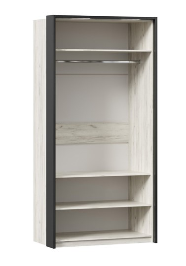 Распашной шкаф Техно с паспарту, Дуб крафт белый в Пензе - изображение 2