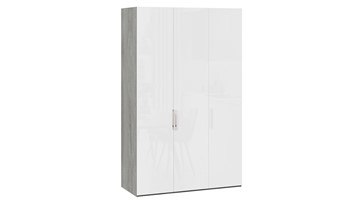 Шкаф для одежды Эмбер СМ-348.07.008 (Дуб Гамильтон/Белый глянец) в Пензе
