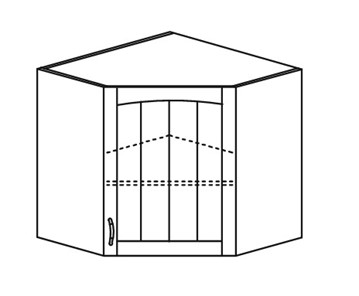Шкаф кухонный Кантри настенный угловой 718*600*600 мм без стекла в Пензе
