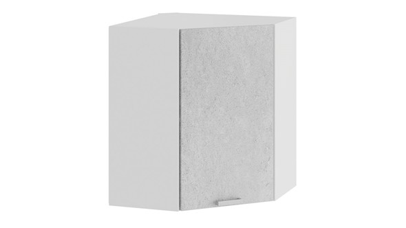 Навесной угловой шкаф Гранита 1В6У (Белый/Бетон снежный) в Пензе - изображение