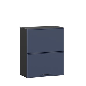 Горизонтальный настенный шкаф 600 комбинированный Индиго ЛД 298.970.000.167, Чёрный/Тёмно-синий в Пензе