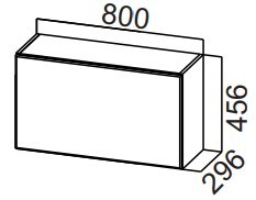 Шкаф кухонный настенный Стайл, ШГ800/456 горизонтальный, МДФ в Пензе