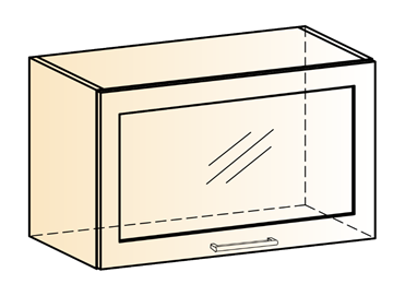 Навесной шкаф Яна L600 Н360 (1 дв. рам.) в Пензе